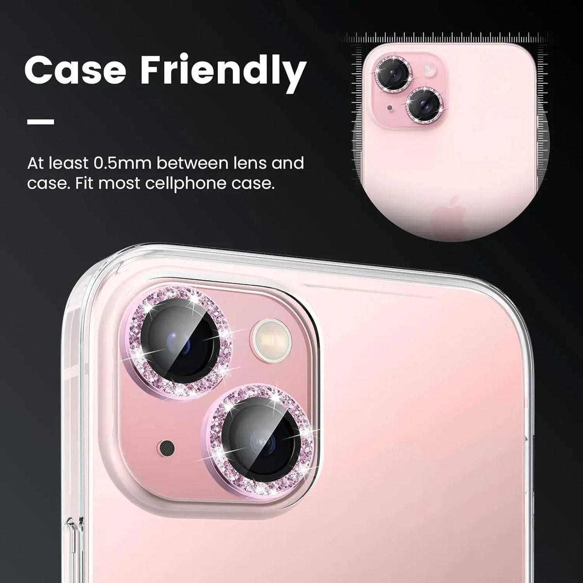 Glitter Camera Lens Protector Cover for iPhone 17 18 Pro Max 16 15 13 11 14 15 Plus 12 Mini Tempered Glass Protection Lens Film