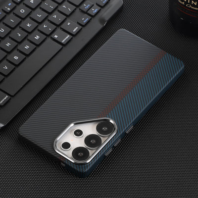 Luxury Kevlar Aramid Fiber Case For Samsung Galaxy S22 S23 S24 S25 S26 Ultra Plus Magnetic Carbon Fiber Phone Cover For S26 Plus