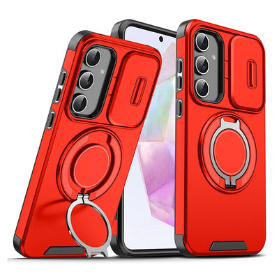 Case For Samsung Galaxy S26 S25 S24 S23 S22 S21 Ultra Plus S25 Edge S25FE S24FE Slide Camera Protect Magnetic holder Armor Cover