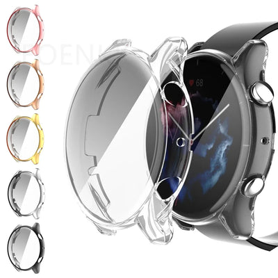 Plating Protective Case For Amazfit GTR 2/2e/3/4 Screen Protector Cover Soft TPU Shell For Huami Amazfit GTR 3 Pro Smart Watch