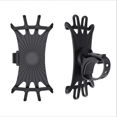 Safe 360 Rotatable Silicone Anti Slip Bike Motorcycle Phone Holder Pull Type Bracket for All Phones Stand Kit Set Case