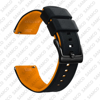Quick Release Rubber Watch Strap Silicone Watch Band 18mm 20mm 22mm  Huawei ,Samsung Galaxy, Garmin, Watch Replacement Watchband