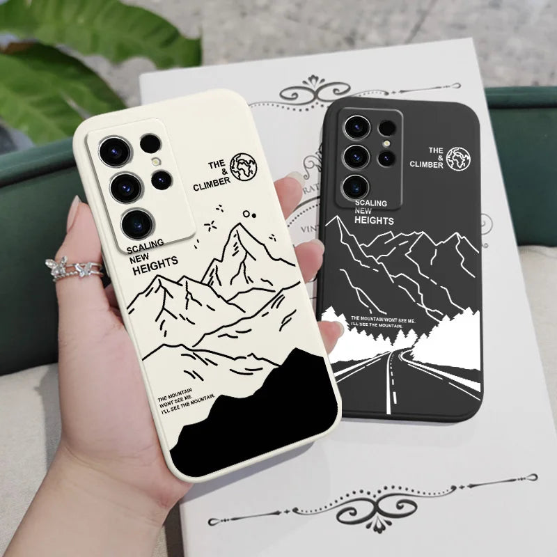 Climb Mountains Phone Case For Samsung Galaxy S25FE  S24 S23 S22 S21 S20 S10 S10E S9 Ultra Plus FE Note 20 Ultra 10 9 Plus Cover