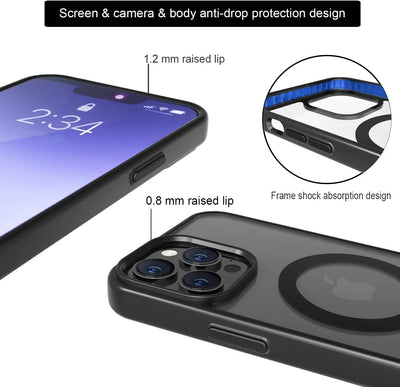 Magnetic Mobile Phone Case with Stand for iPhone 17 16 14 Plus 15 13 Pro Max 12 11 Cases Protective Apple Cover with Kickstand