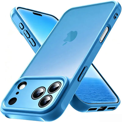 Phone case for iphone 18 Pro Max 18Pro 17 17e 17Pro iphone17 Air Translucent Matte Back & TPU Side Shockproof Proteciton cover