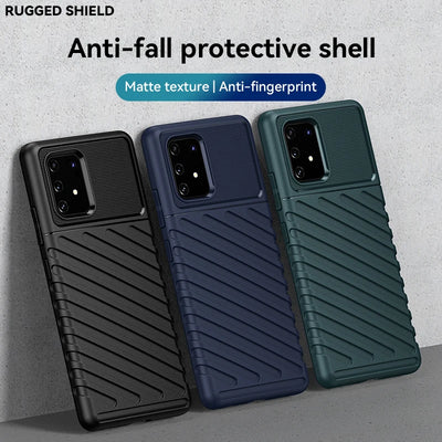 Luxury Shockproof Silicone Phone Case for Samsung Galaxy A81 M60S Note 10 Lite A91 M80S S10 Lite - Soft TPU Protective Cover