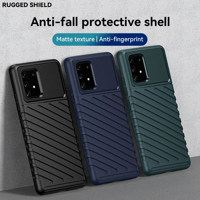Luxury Shockproof Silicone Phone Case for Samsung Galaxy A81 M60S Note 10 Lite A91 M80S S10 Lite - Soft TPU Protective Cover