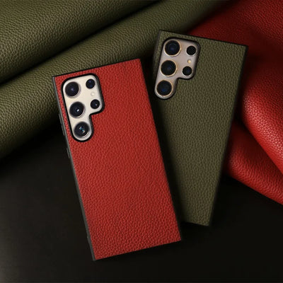 Premium Genuine Leather Case for Samsung Galaxy S26 Ultra S23FE S22 S21FE S20 Cover Full Protection Shockproof Back Carcasa