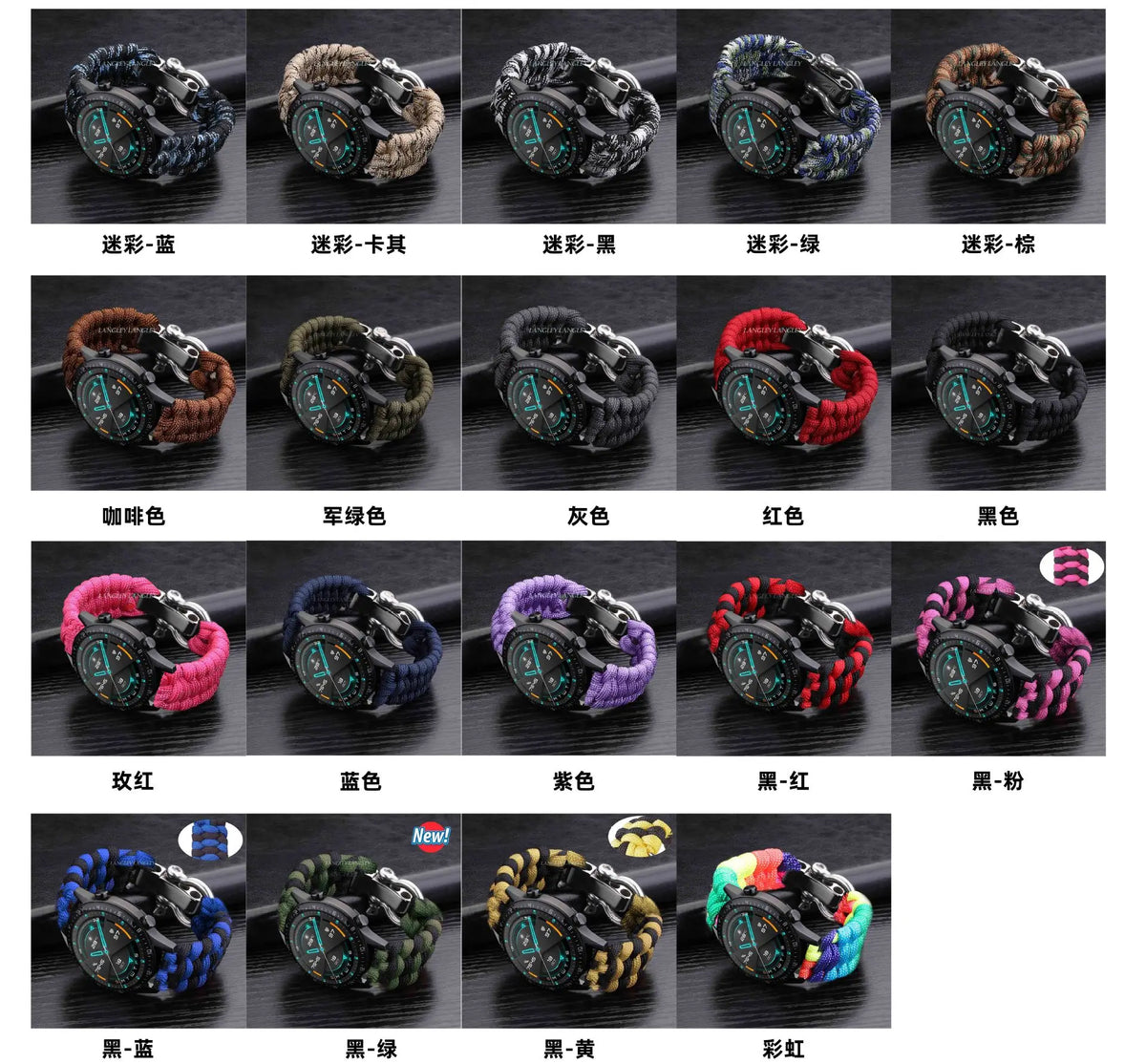20mm 22mm 24mm Weave Nylon Sport Watch Strap for Men Women Universal Watch Band Bracelet Accessories with Tool