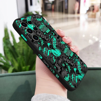 Blackened Clown Phone Case For Samsung Galaxy S25 S24 S23 S22 S21 S20 S10 S10E S9 Ultra Plus FE Note 20 Ultra 10 9 Plus Cover