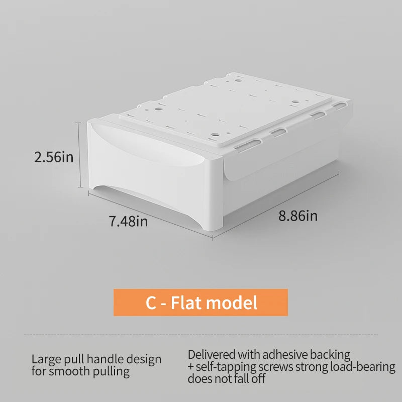 Small Under Desk Storage Cabinet with Mobile Pedestal, Hidden Drawer and Cable Management for Efficient Workspace Setup