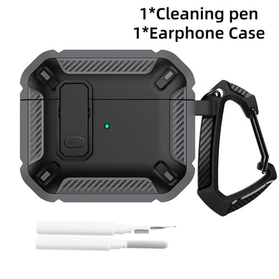 Cases For AirPods 5（2026)with Lock Clip Rugged Armor Shockproof Case For AirPods Pro 3 Protect Hard Shell For AirPods 4/5 Cases