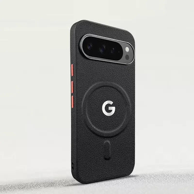 Business Litchi Texture Leather Wireless Charging Case For Google Pixel 10 9 A Pro XL Metal Buttons Anti-Drop Protect Back Cover