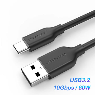 UGOURD USB3.2 10Gbps Cable USB 3.0/3.1/3.2 OTG Cable USB A to USB Type C Data Transfer SSD Hard Disk Cable 3A 60W QC 3.0