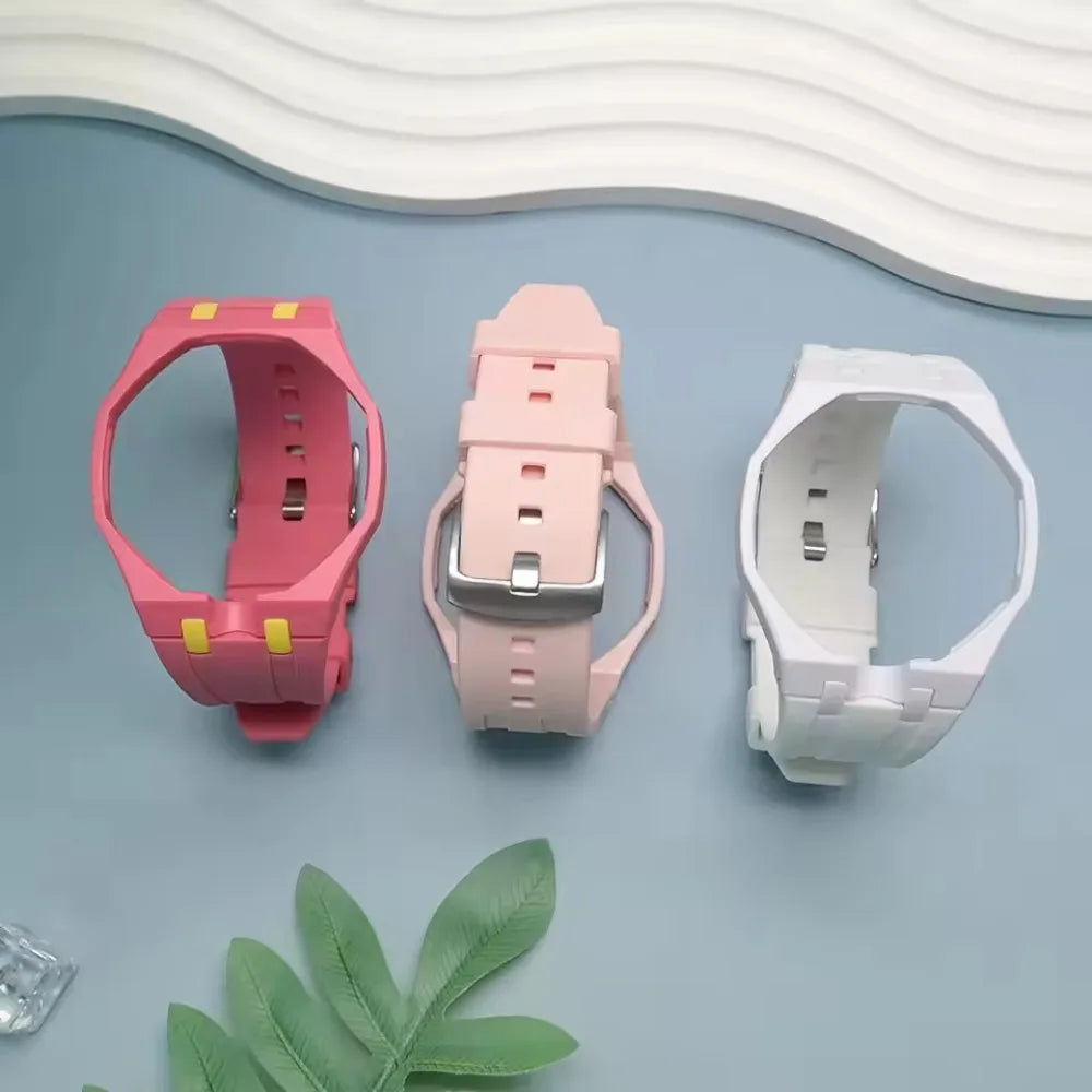 PC Case+Silicone Strap for Swatch X AP Royal Pop Pocket Watch Changer To Wristwatch Integrated Modification Accessories Bracelet