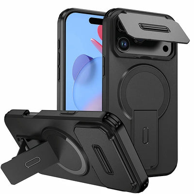 Armor Funda For iPhone 17 Pro Max Case Slide Camera Lens Protector Coque For iPhone17 Pro Air 17Pro Max Wireless Charging Cover