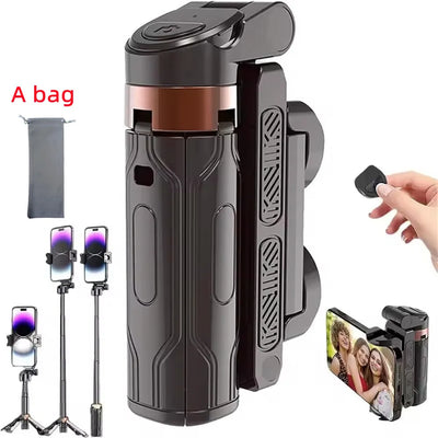 MEUYAG 2026 New Tripod, Phone Stand with Bluetooth Shutter, Wireless Selfie Stick Brackets with Phone Holder for Smartphone Came