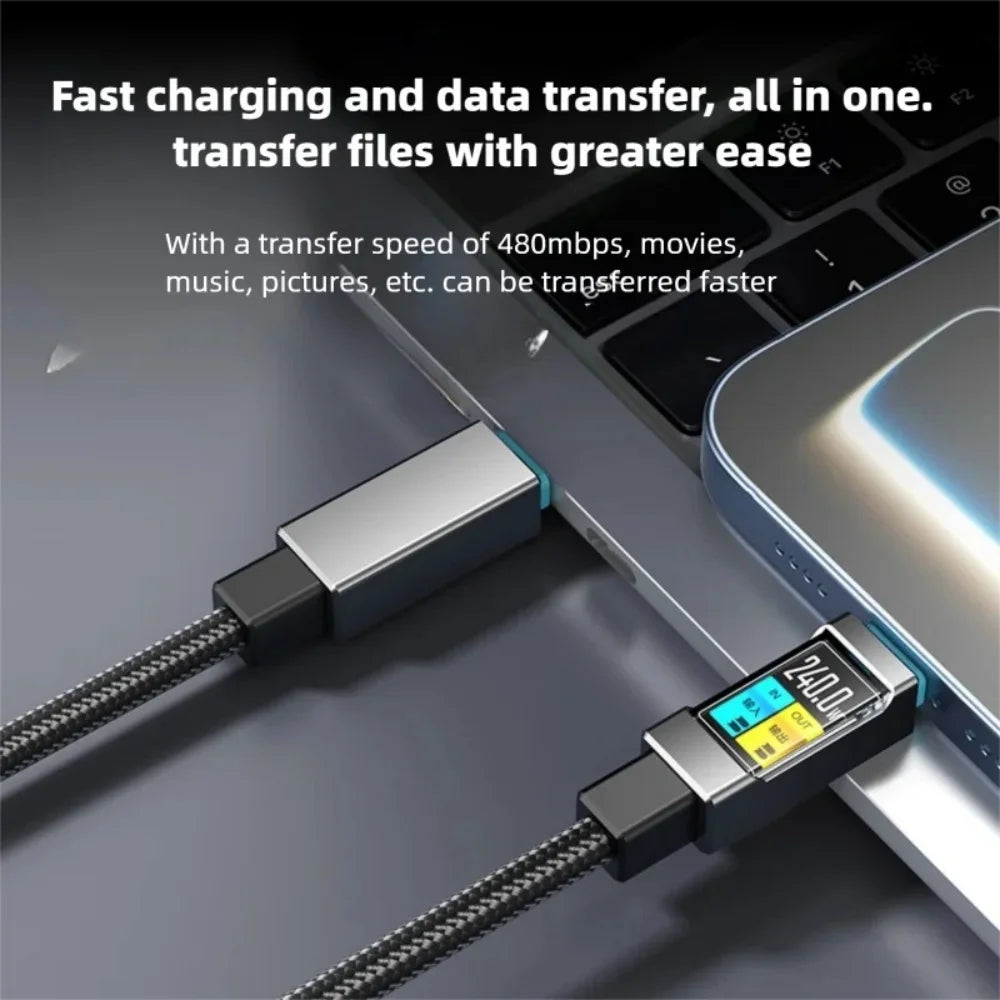 E-marker Chip Braided Bold USB C To Type C Safety Fast Charging Cable for iPhone 17 16 15 Pro Max Xiaomi Samsung S24 S25