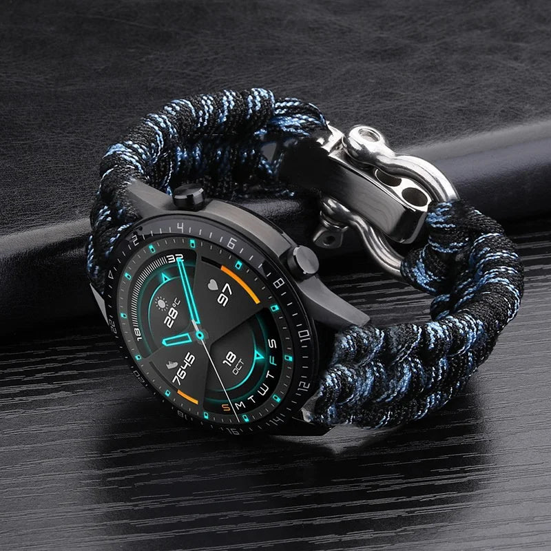 20mm 22mm 24mm Weave Nylon Sport Watch Strap for Men Women Universal Watch Band Bracelet Accessories with Tool