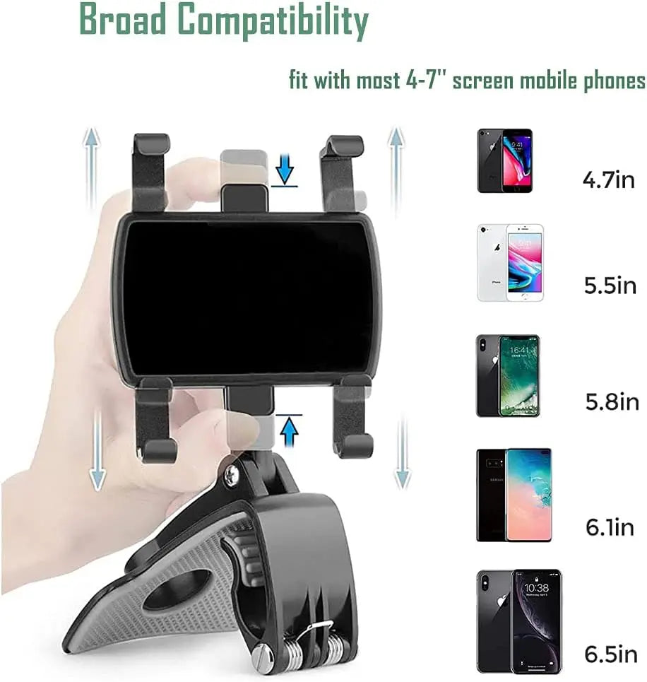 Dashboard Car Phone Holder Stable 360-Degree Rotation Phone Mount Universal for 4-7 inch Smartphone Navigation Stand