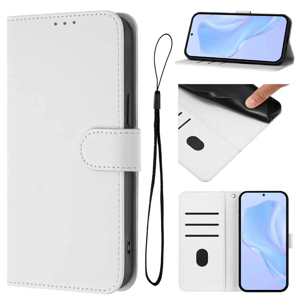 Luxury Leather Wallet Case for Samsung Galaxy S26 S24 S25 Ultra S23 Plus S24 FE S25 Edge Shockproof Bumper Flip Back Cover