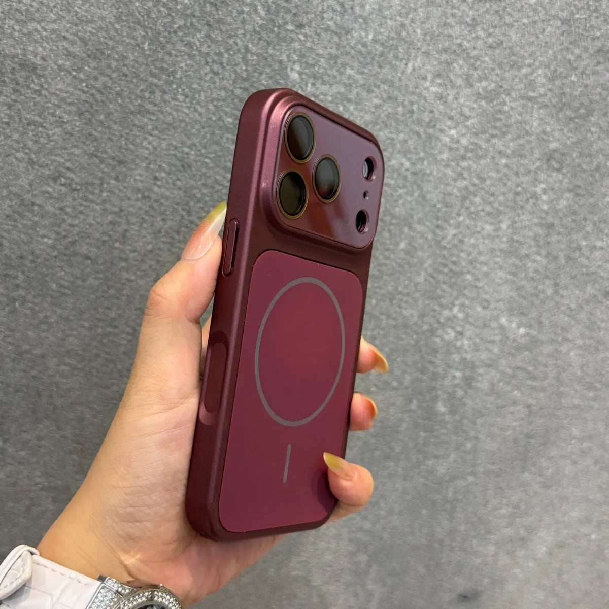 Luxury Solid Skin Feel Magnetic for Magsafe Phone Case for iPhone 18 17 16 15 14 Pro Max 18Pro Slim PC Camera Protection Cover