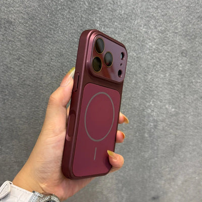 Luxury Solid Skin Feel Magnetic for Magsafe Phone Case for iPhone 18 17 16 15 14 Pro Max 18Pro Slim PC Camera Protection Cover