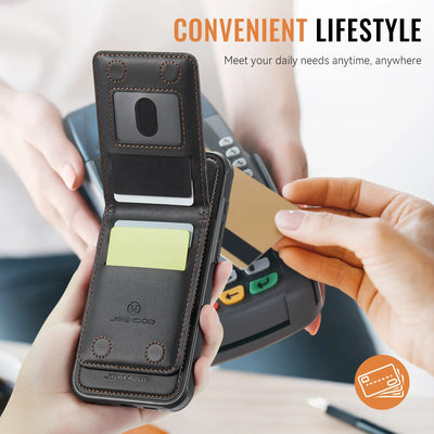 Magnetic 2 in 1 Detachable for iPhone 16/15/14 Pro Max 16 Plus Wallet Case with Card Holder,Magnetic Flip Kickstand Credit Slots
