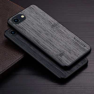 Case for iPhone 17e 16e Funda Straight Wood Grain PU Leather Phone Cover for iPhone 17e Case Capa