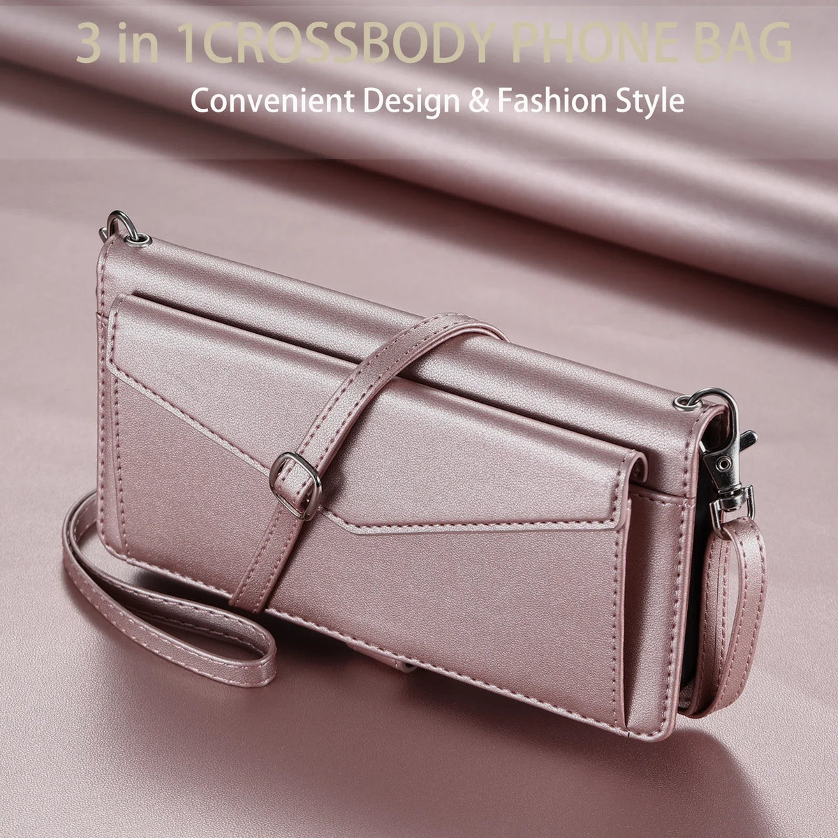 Crossbody Leather Wallet Case For IPhone 18 17 16 Pro 15 14 13 12 11 Pro Max Air 16E 17E XS XR SE 8 7 Card Solt Pocket Cover