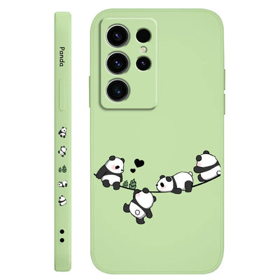Baby Panda Phone Case For Samsung Galaxy S25 S24 S23 S22 S21 S20 S10 S10E Ultra Plus FE Note 20 Ultra 10 Plus Cover