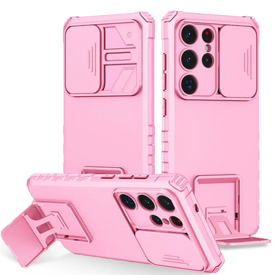 Shockproof Armor Funda For Samsung Galaxy S20 FE S21 S22 S23 S24 Plus Note 20 S25 Edge S26 Ultra 5G Slide Lens Protect Case