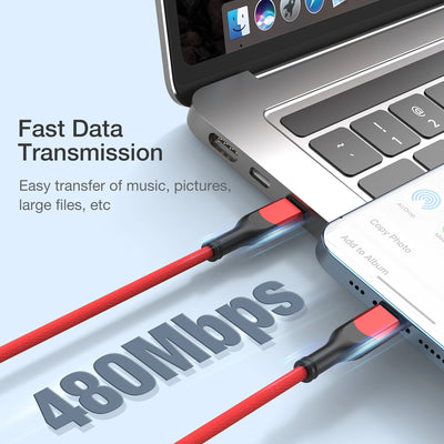 PD 27W Fast Charge Cable For iPhone 14 13 12 11 Pro Max X 6 7 8 Plus SE iPad USB Type C To Lighting Data Charger USBC Wire 2M 3M
