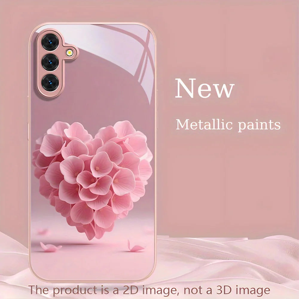 Lotus Flowers Glass Phone Case For Samsung S26 Ultra S25 S24 S23 Plus A57 5G A56 A55 A54 A53 A37 A36 A17 A26 A25 A24 Cases Cover