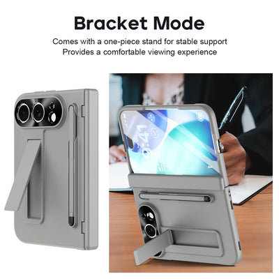 For iPhone Duo iPhone 18 Fold Bracket Phone Case With S Pen Hinge Protection Flim Glass Screen Shockproof Back Full Cover