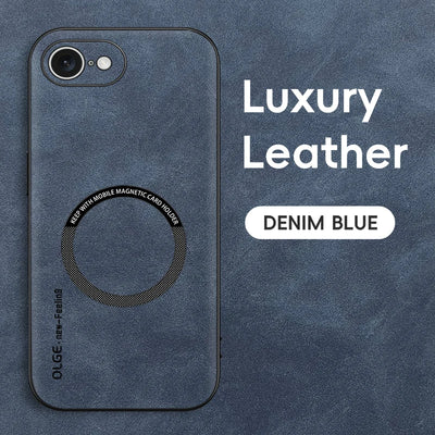 Magnetic Retro Leather Soft Case For iPhone 16E 17E iPhone16E iPhone17E 5G Wireless Charging Phone Case Cover