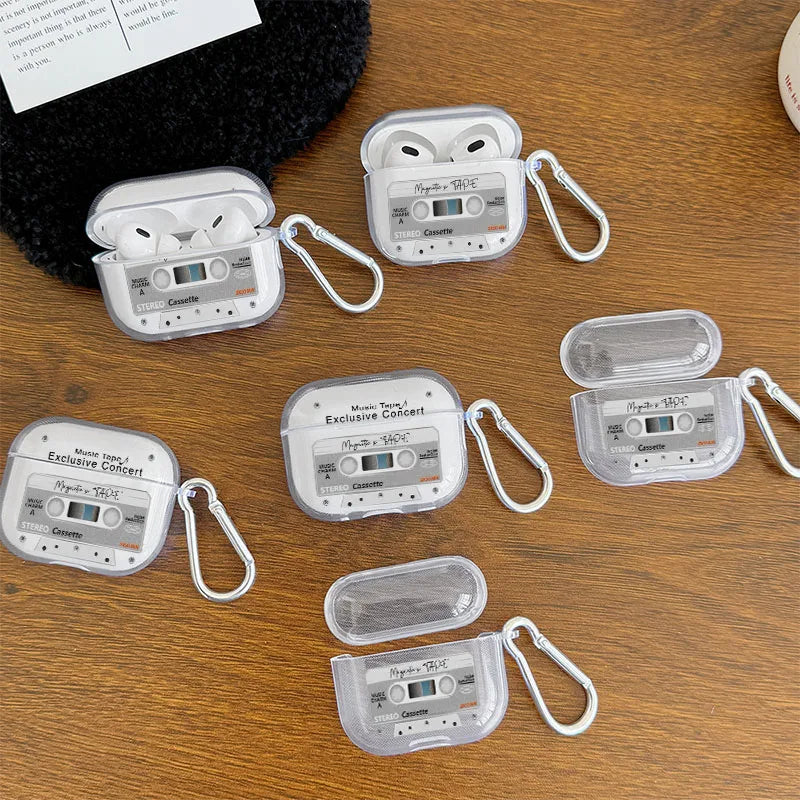 Tape Radio Retro Pattern Earphone Cover for Apple AirPods Pro 2/Pro 3/Pro Headphones Cases Protective Case For AirPods 4/3/1/2