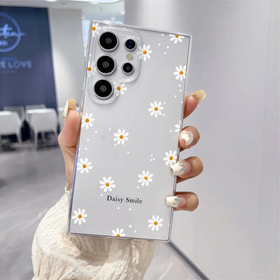Daisy Smile Print Soft TPU Case for Samsung Galaxy S26 S25 S24 S23 S22 S21 S20 Note 20 Ultra 9 8 10 S8 S9 S10 Plus Clear Cover