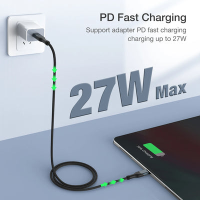 PD 27W Fast Charge Cable For iPhone 14 13 12 11 Pro Max X 6 7 8 Plus SE iPad USB Type C To Lighting Data Charger USBC Wire 2M 3M