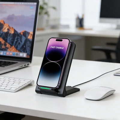 Fast Wireless Charger Stand Pad for iPhone 17 16 15 14 13 Pro Samsung Xiaomi Phone Chargers Induction Fast Charging Dock Station