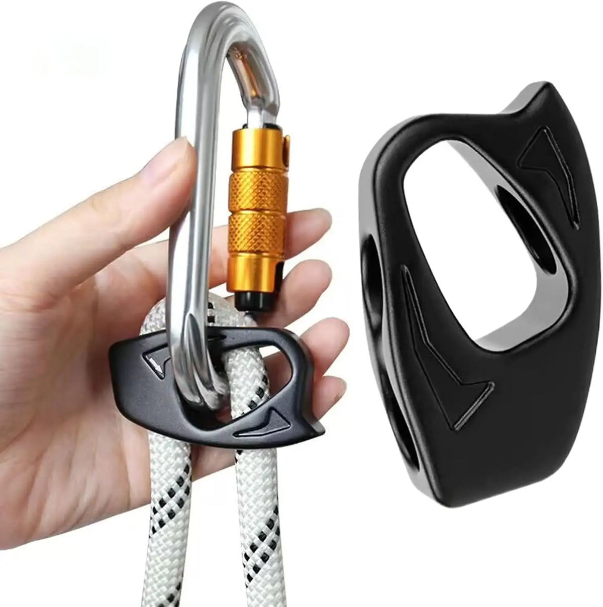 Adjustable Rope Gripper Self-locking Retarder Aluminum Alloy Climbing Hook Climbing Buckle for Rock Climbing and Mountaineering