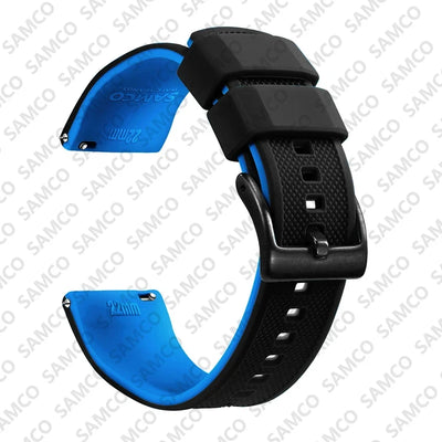 Quick Release Rubber Watch Strap Silicone Watch Band 18mm 20mm 22mm  Huawei ,Samsung Galaxy, Garmin, Watch Replacement Watchband