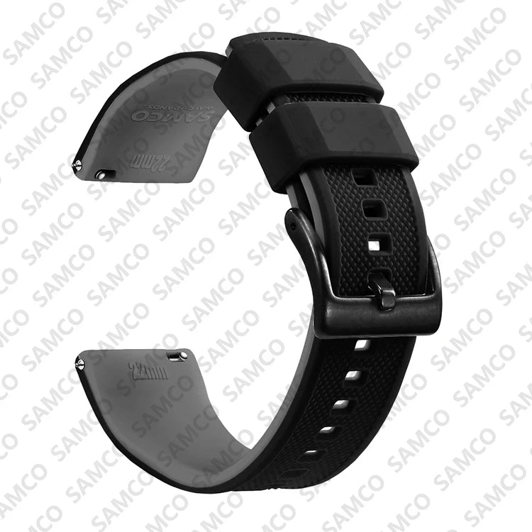 Quick Release Rubber Watch Strap Silicone Watch Band 18mm 20mm 22mm  Huawei ,Samsung Galaxy, Garmin, Watch Replacement Watchband