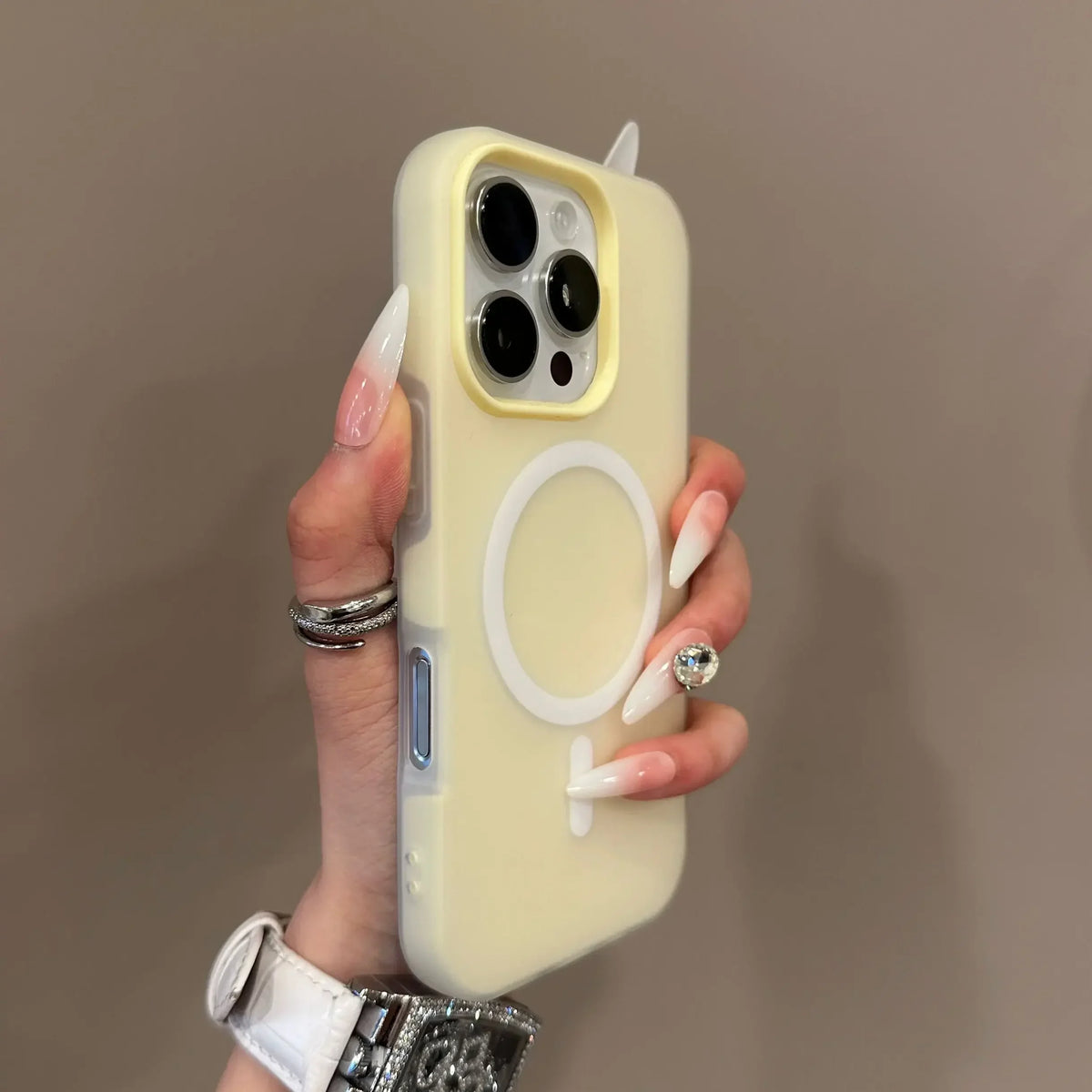 Luxury Candy Color 2 IN 1 For Magsafe Case for iPhone 16 15 14 13 12 17 18 Pro Max Magnetic Wireless Charge Clear Matte Cover
