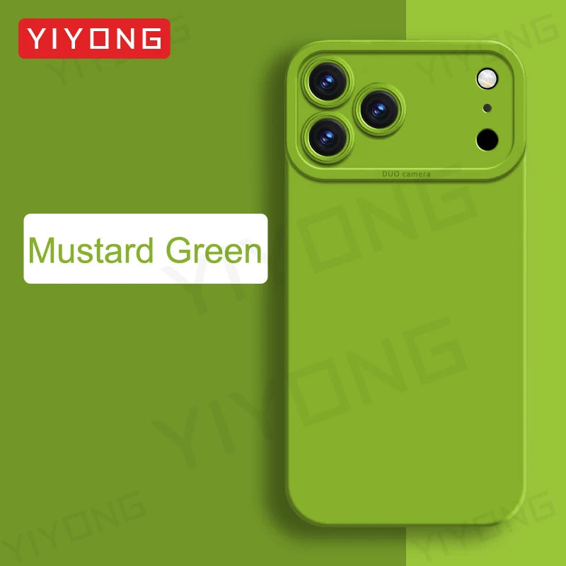 For iPhone17 Pro Max Case YIYONG Original Soft Liquid Silicone Cover For iPhone 17 Air 16 16e 15 14 Plus 12 13 Mini Phone Cases