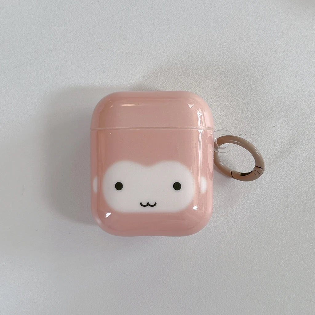 Fun Cute Monkey Panda Glasses With Hook Shockproof Protective Earphone Cover Case for AirPods 1 or 2 3 4 5 Pro 2 Pro 3