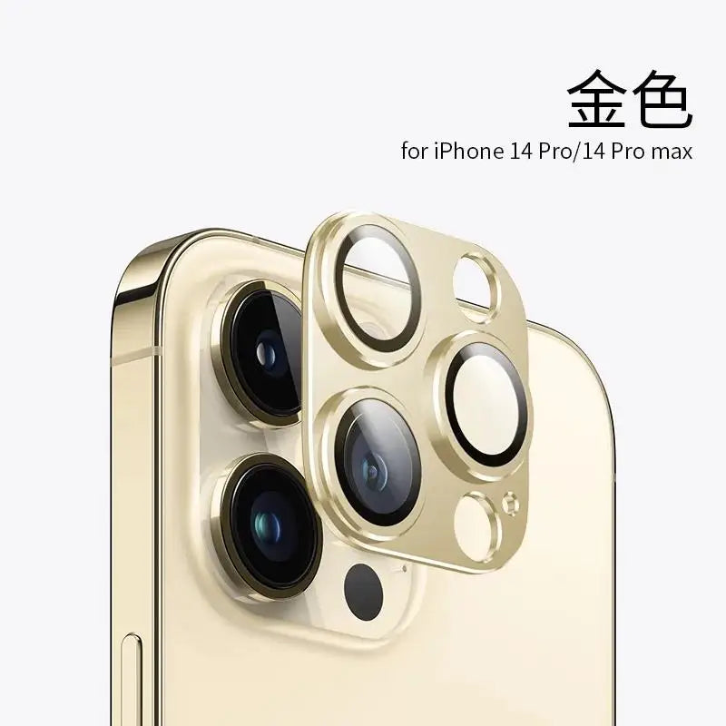 3D Full Metal Camera Lens Protector Tempered Glass Protector For iPhone 16 15 14 Pro Max Plus Camera Lens Protector Glass Cover