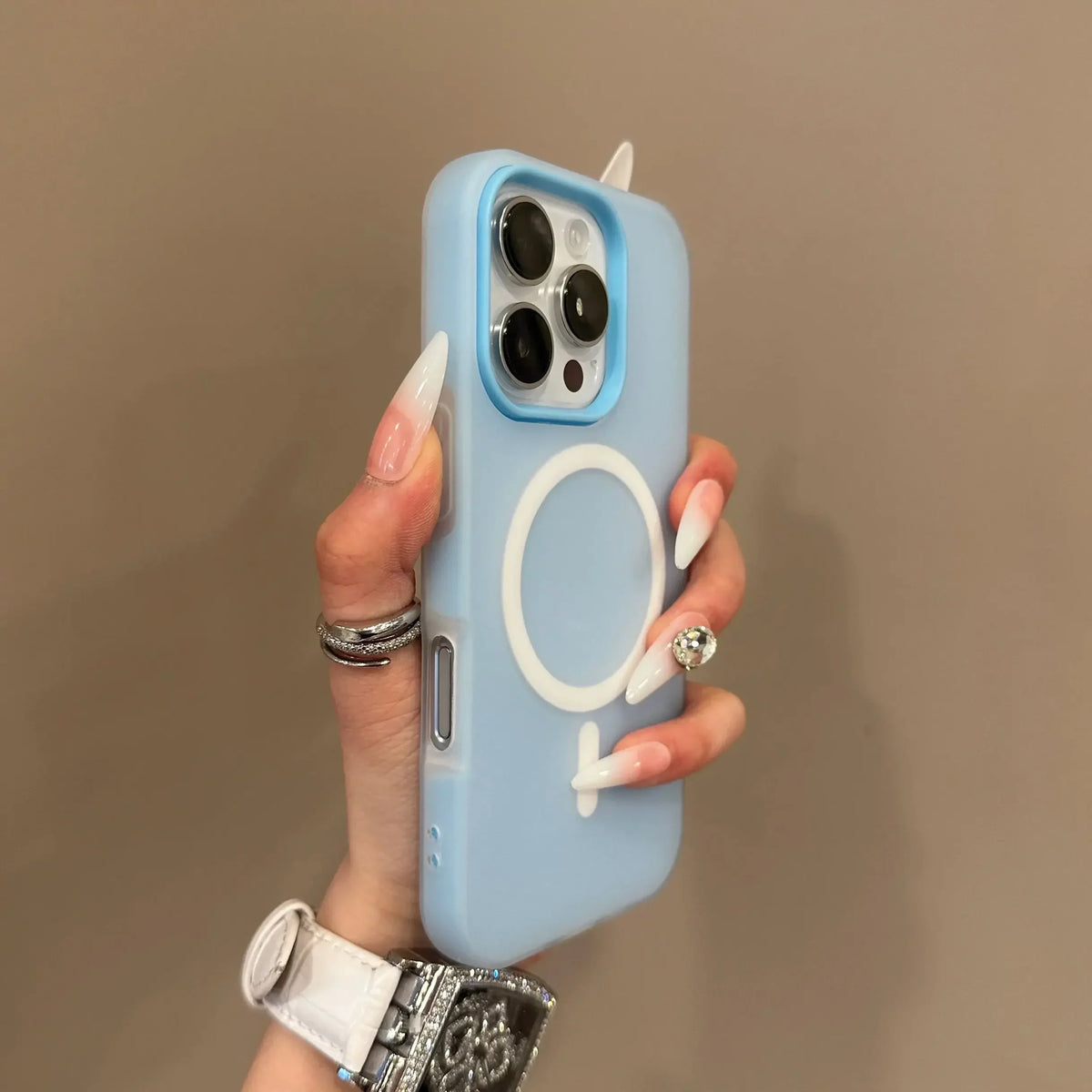 Luxury Candy Color 2 IN 1 For Magsafe Case for iPhone 16 15 14 13 12 17 18 Pro Max Magnetic Wireless Charge Clear Matte Cover