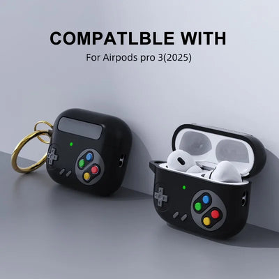 For AirPods Pro3 2025 Pro2 4 3 2 1 Shockproof Headphone Case 3D Creative Silicone Game Console Earphone Cover Protective Sleeve