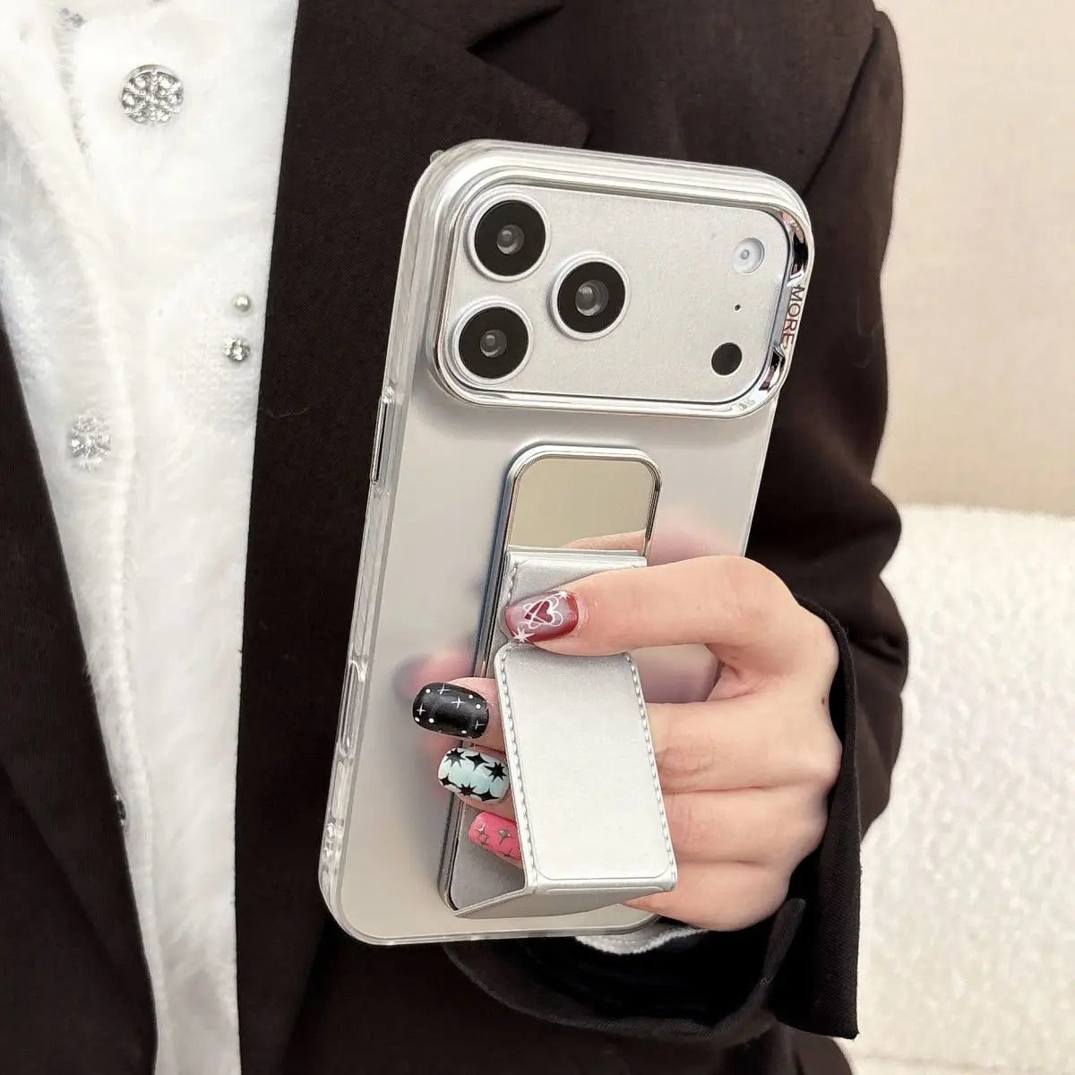 For iPhone 17 16 15 14 13 Pro Max Case Wrist Strap Magnetic Stand Kickstand PC Hard Protective Case for iPhone12 Support Cover